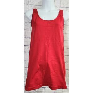 Anabel Connection Red Sleeveless Tank Top One Size Lightweight Soft Stretch